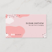 Carte de visite Abstrait moderne élégant rose de l (Devant)