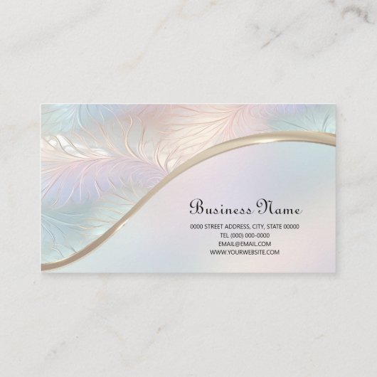 Carte de visite Abstrait moderne Iridescente (Dos)