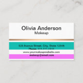 Carte De Visite Abstrait moderne rayé bordé élégant amusant mignon (Dos)