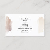 Carte De Visite abstrait moderne rose or rose (Dos)