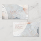 Carte De Visite Abstrait Moderne Serène Aquarelle Formes Textures (Devant / Derrière)