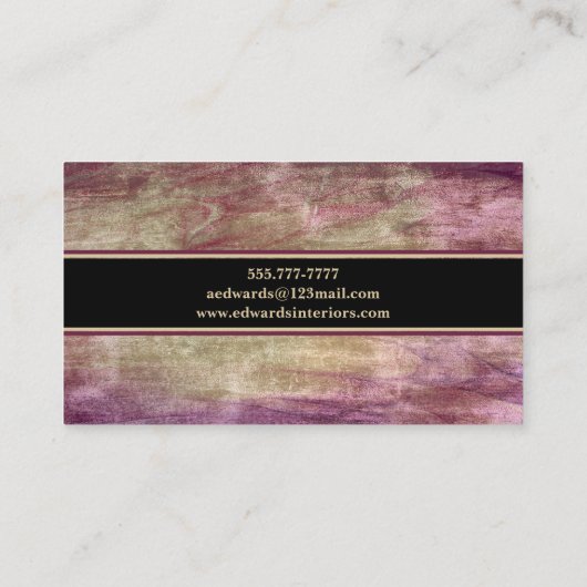 Carte De Visite Abstrait moderne violet (Dos)