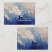 Carte de visite Abstrait moderne violet (Devant / Derrière)