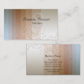 Carte de visite Abstrait monogramme (Devant / Derrière)