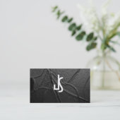 carte de visite abstrait noir laqué (Debout devant)