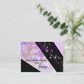 Carte De Visite *~* Abstrait Noir Parties scintillant moderne Géom (Debout devant)