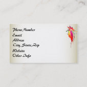 Carte De Visite Abstrait Oiseau de Paradise Paint Splatters (Dos)