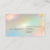 Carte De Visite Abstrait Opalescent Élégant (Dos)
