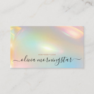 Carte De Visite Abstrait Opalescent Élégant
