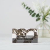 Carte De Visite Abstrait or métal alliage structures busine (Debout devant)