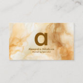 Carte De Visite Abstrait Or Moderne (Devant)