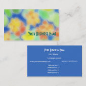 Carte de visite Abstrait orange, bleu vert (Devant / Derrière)