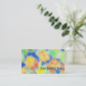 Carte de visite Abstrait orange, bleu vert (Debout devant)