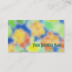 Carte de visite Abstrait orange, bleu vert