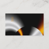 Carte de visite Abstrait Orange Gris Argent Noir (Dos)