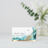 Carte de visite Abstrait Parties scintillant or (Debout devant)