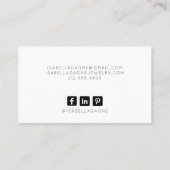 Carte De Visite Abstrait Parties scintillant or Joaillerie Designe (Dos)