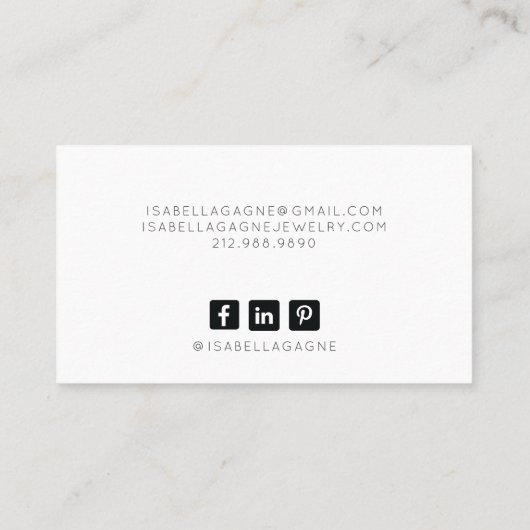 Carte De Visite Abstrait Parties scintillant or Joaillerie Designe (Dos)