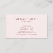 Carte de visite Abstrait Pastel Alcohol Ink Stylis (Dos)