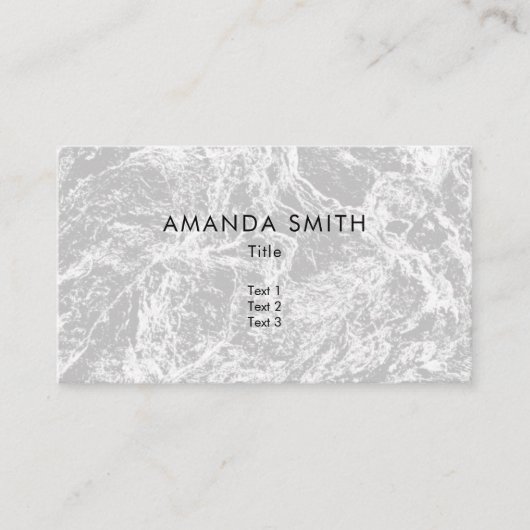 Carte De Visite Abstrait Pastel Grey clair (Devant)