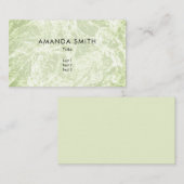 Carte de visite Abstrait Pastel Light Green (Devant / Derrière)