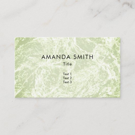 Carte de visite Abstrait Pastel Light Green (Devant)