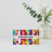 Carte De Visite Abstrait Pastel Motif coloré #4 (Debout devant)