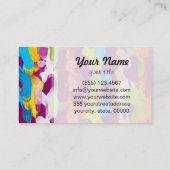 Carte De Visite Abstrait Pastel Motif coloré #4 (Dos)