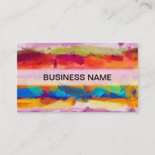 Carte De Visite Abstrait Pastel Motif coloré #6
