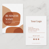 Carte de visite Abstrait Pastel Shapes (Devant / Derrière)