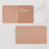 Carte de visite Abstrait Peach Boho moderne (Devant / Derrière)