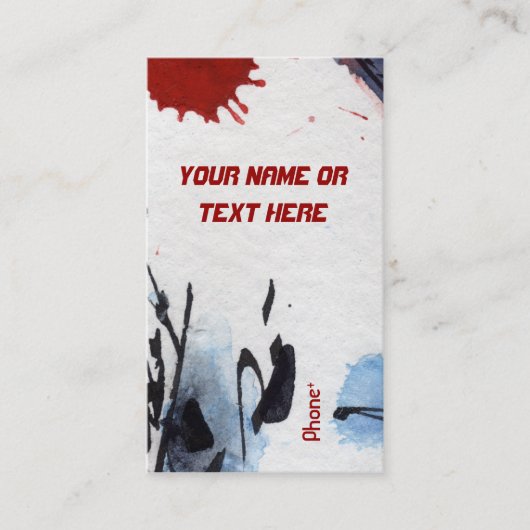 Carte de visite Abstrait personnalisé inhabituel (Devant)