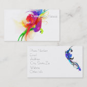 Carte De Visite Abstrait Rainbow Lorikeet Morning Paint Splateaux (Devant / Derrière)
