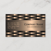 Carte De Visite Abstrait Red Copper Luxury Metallic Art Motif (Dos)