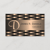 Carte De Visite Abstrait Red Copper Luxury Metallic Art Motif (Devant)