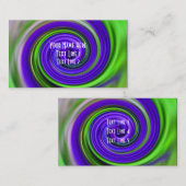 Carte de visite Abstrait Red Yellow Swirls (Devant / Derrière)