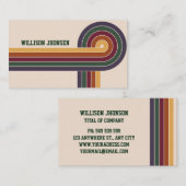 Carte De Visite Abstrait Retro Motif des années 1980 (Devant / Derrière)