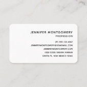 Carte De Visite Abstrait rose et noir avec perruques d'or (Dos)