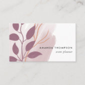 Carte de visite Abstrait rose Gold et Blush Pink (Devant)