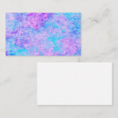Carte De Visite Abstrait rose turquoise (Devant / Derrière)
