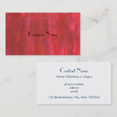Carte De Visite Abstrait rouge rustique (Devant / Derrière)