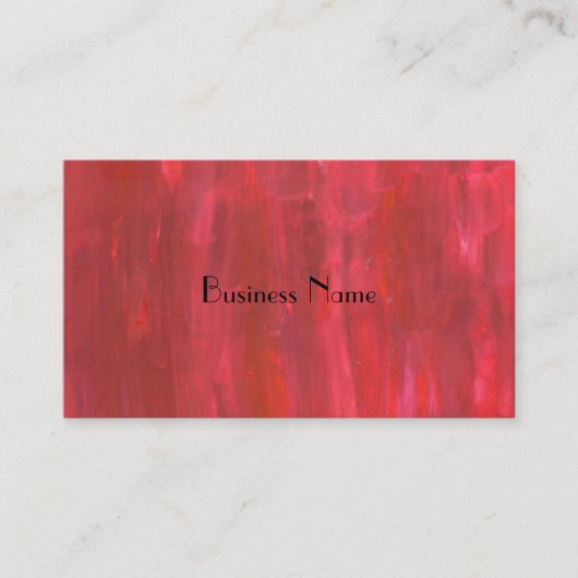 Carte De Visite Abstrait rouge rustique (Devant)