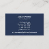 Carte de visite Abstrait, Royal Blue (Dos)