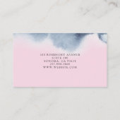 Carte De Visite Abstrait Smoky Pink Blue Serene Therapist (Dos)