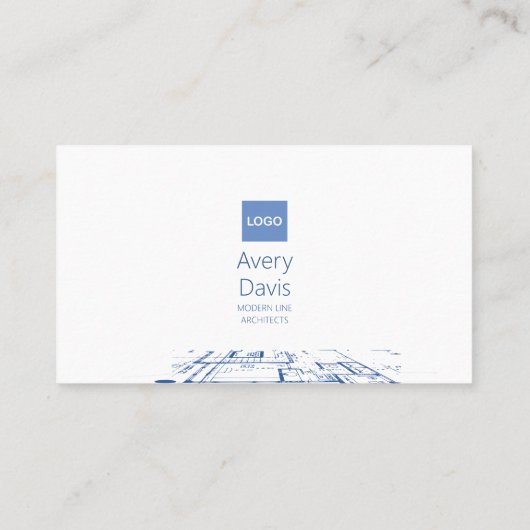 Carte de visite Abstrait Structure Architect (Dos)