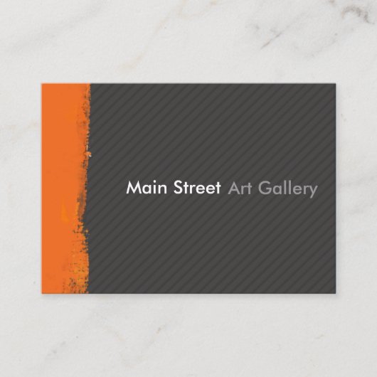 Carte De Visite Abstrait Tangerine Brusch Professionnel moderne (Devant)