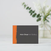 Carte De Visite Abstrait Tangerine Brusch Professionnel moderne (Debout devant)