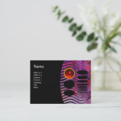 Carte De Visite ABSTRAIT TECHNO MONOGRAM rouge rubis (Debout devant)