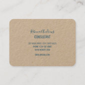 Carte De Visite Abstrait Terrazzo Mosaic Marine et Motif bleu clai (Dos)