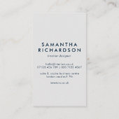 Carte De Visite Abstrait Terrazzo Motif Bleu clair & Marine (Dos)